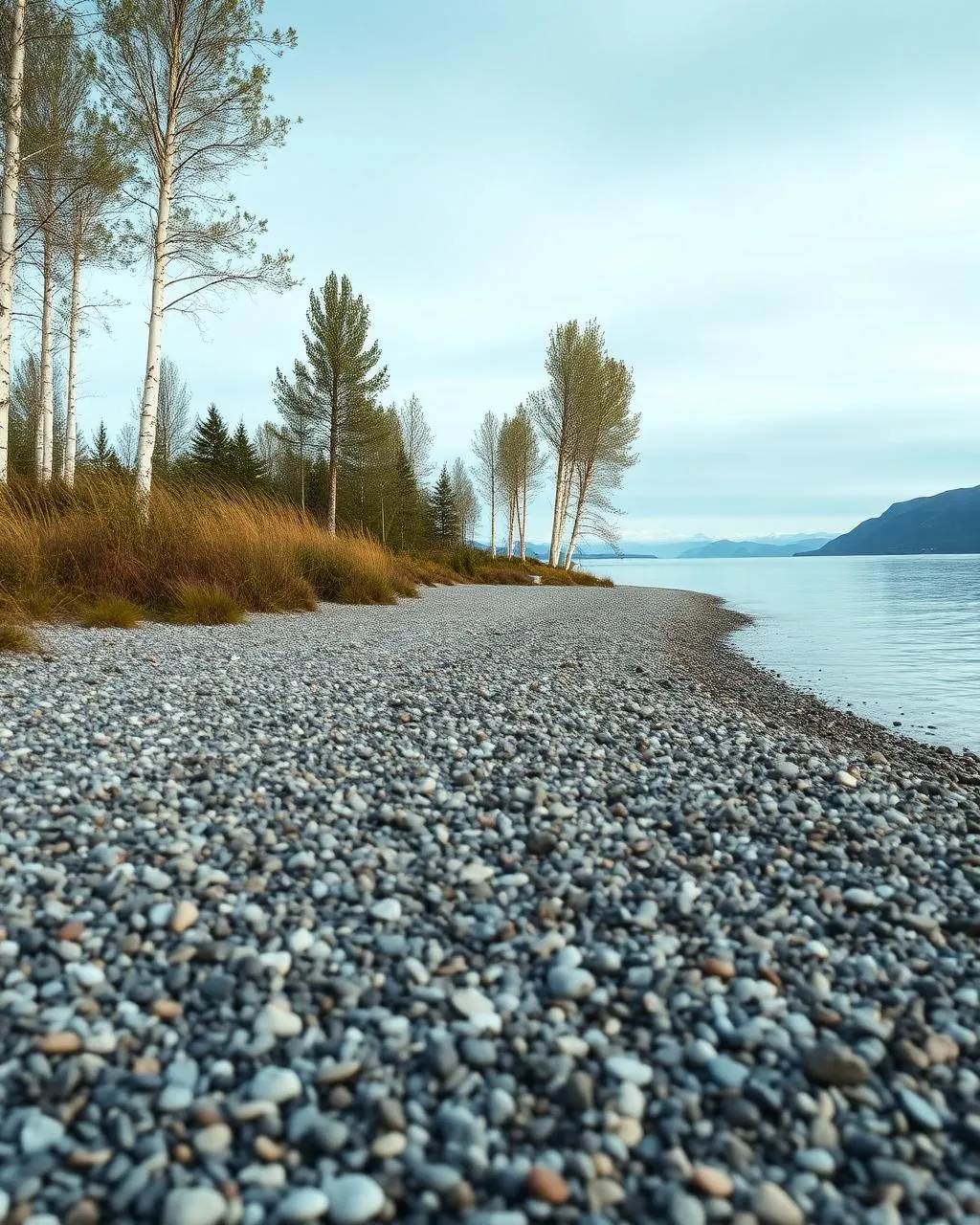 Stenstrand vid Snåsavatnet
