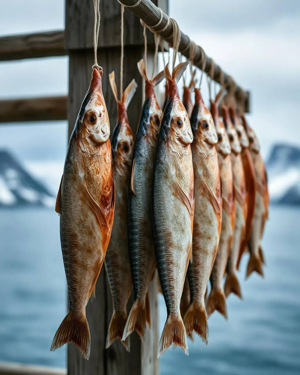 Torkfisk på hjell
