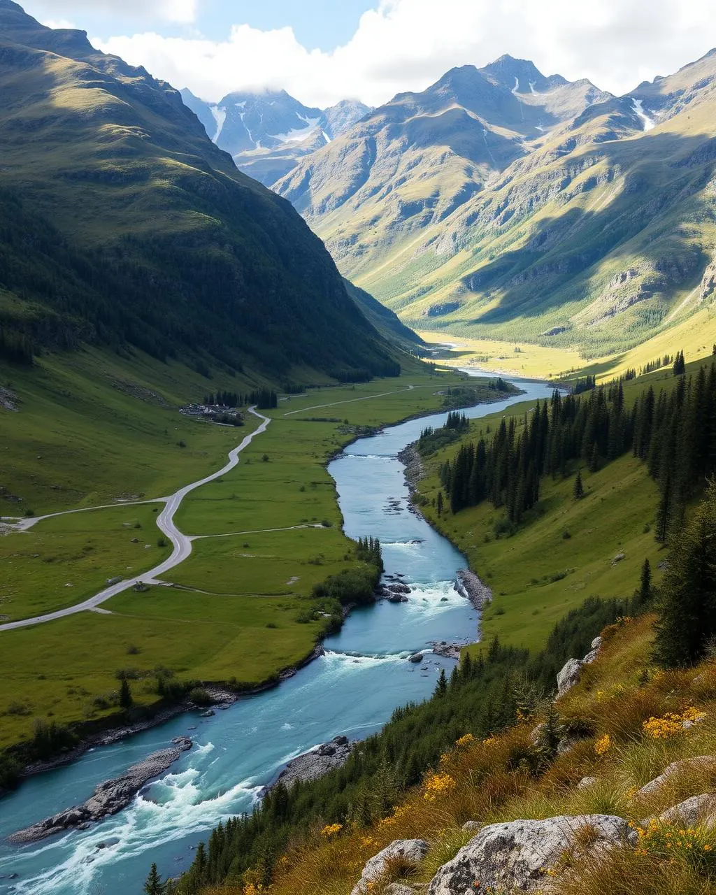 Hemsedal älv genom dal