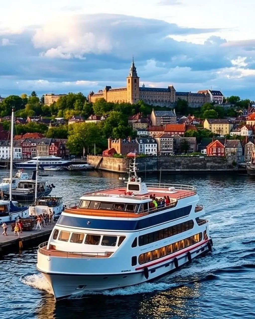 Färja lämnar Visby hamn
