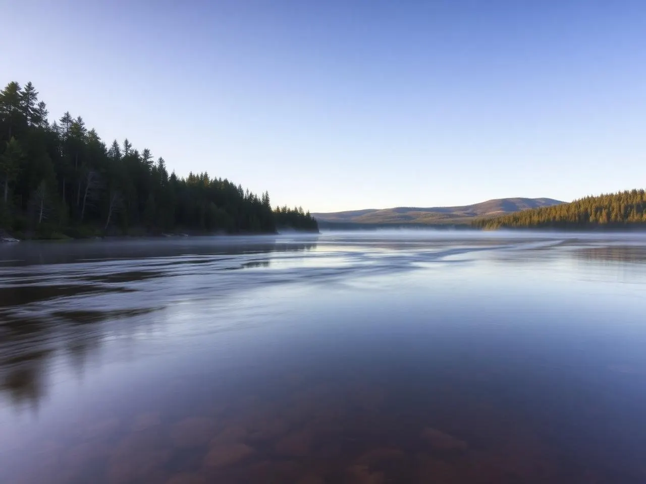 Ljusnan i stilla morgonljus