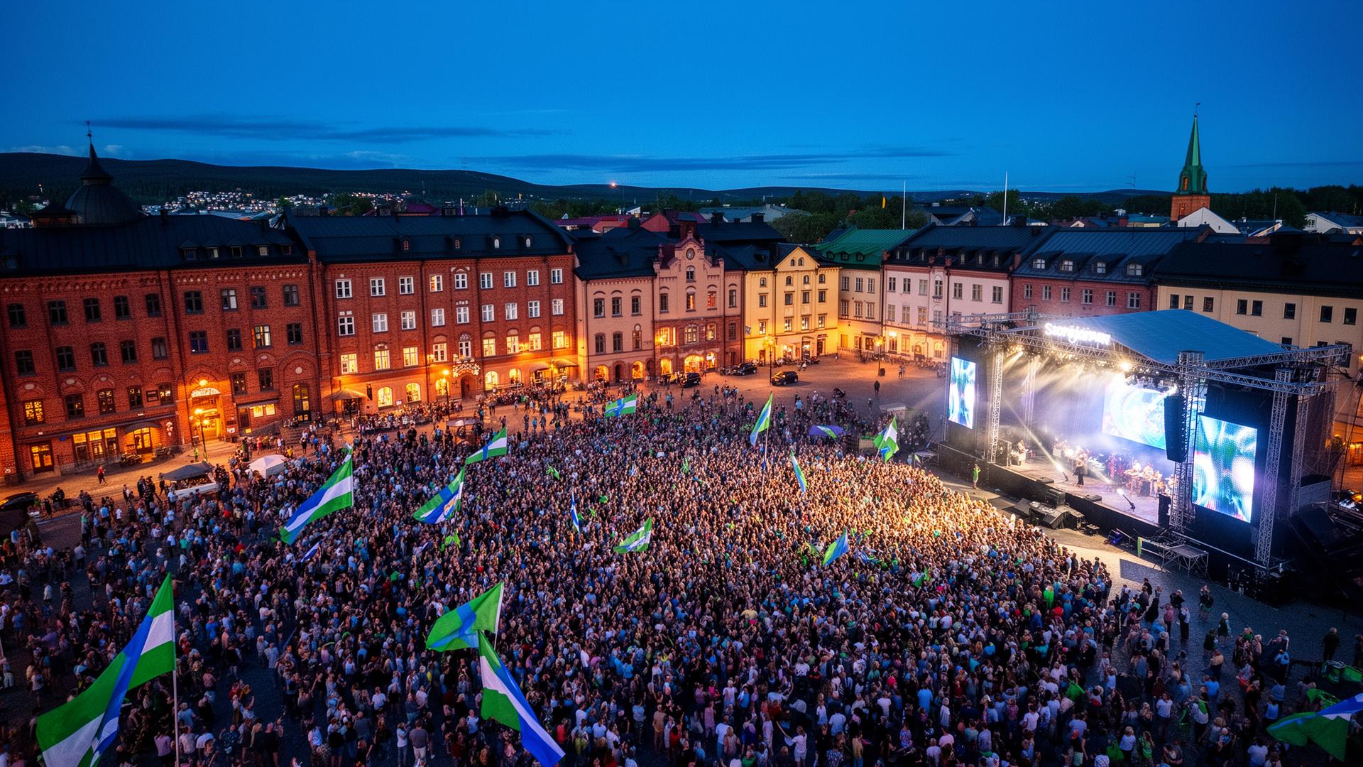 Storsjön i Östersund i sommarljus